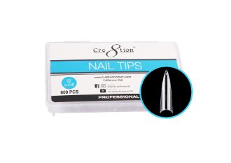 Cre8tion Clear Stilleto Nail Tip 600pcs 